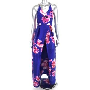 By & By Formal Dress Juniors Size 3 Maxi Multicolor Floral Pleated Prom Party